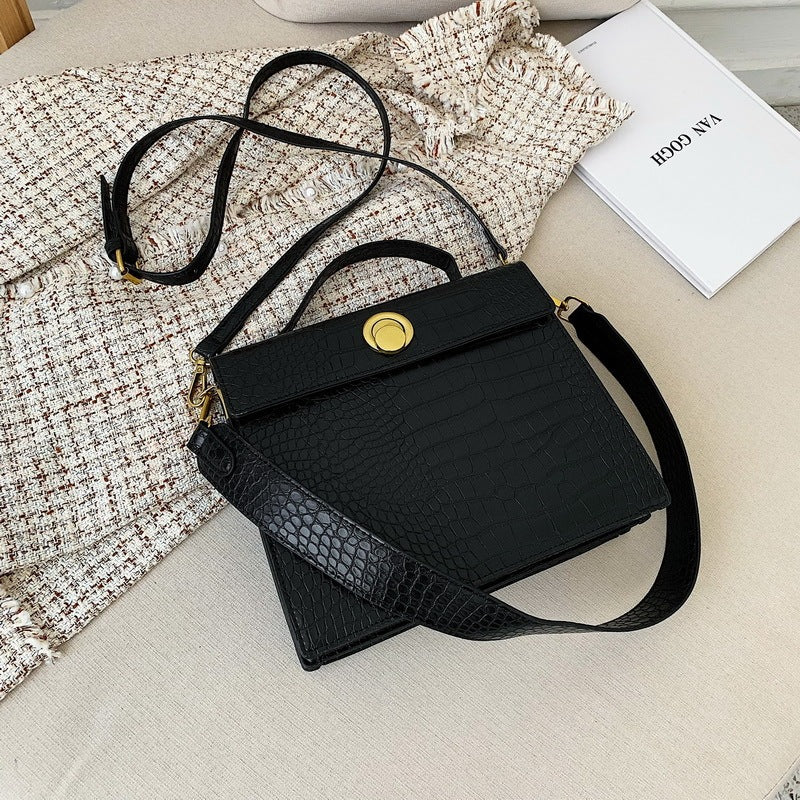 Fashionable Wide Strap Shoulder Messenger Bag for Women