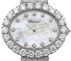 chopard l'heure du diamant 18k white gold & diamonds lady's watch_8