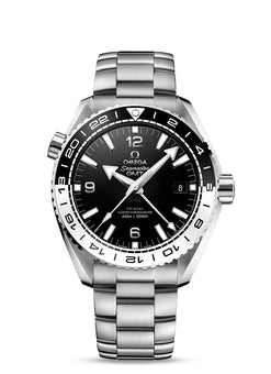 omega seamaster planet ocean master chronometer gmt stainless steel & ceramic men's watch