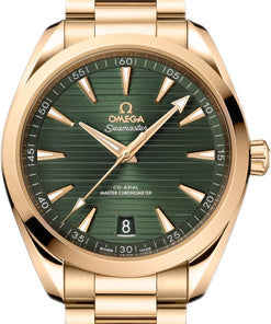 omega seamaster aqua terra moonshine? gold men's watch_1