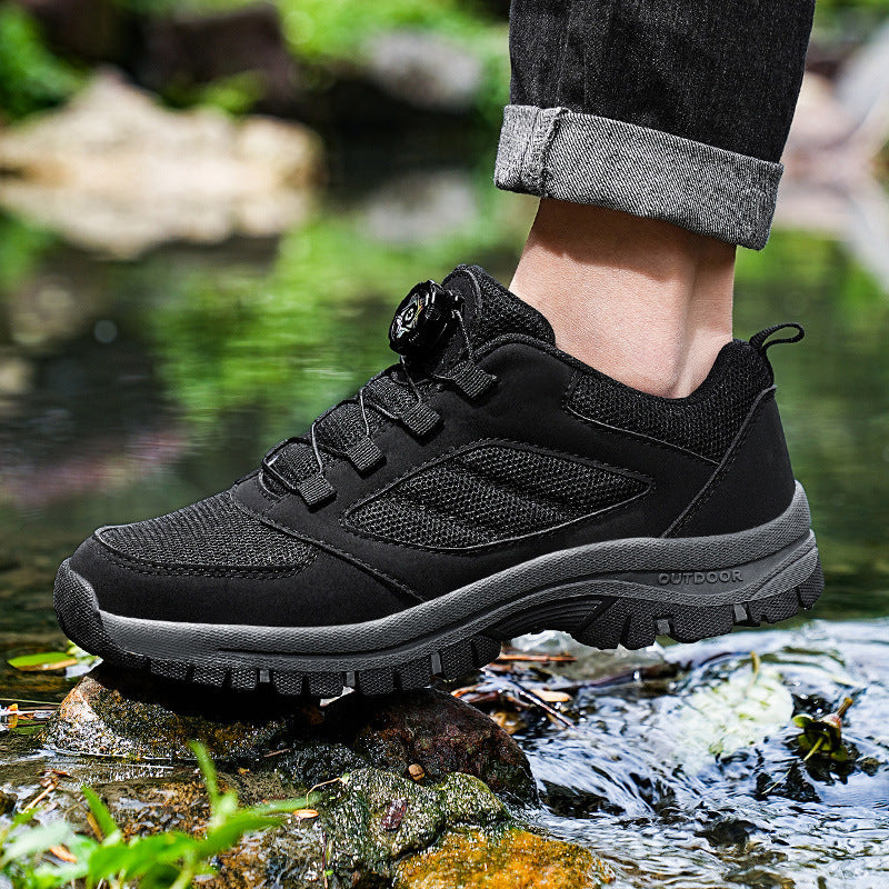 Men’s Extra Large Black Work Training Shoes – Breathable Design