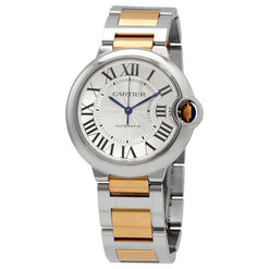 cartier ballon bleu 33 mm stainless steel & rose gold lady's watch