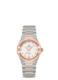omega constellation co-axial master chronometer stainless steel & sedna? gold & diamond lady?s watch_3