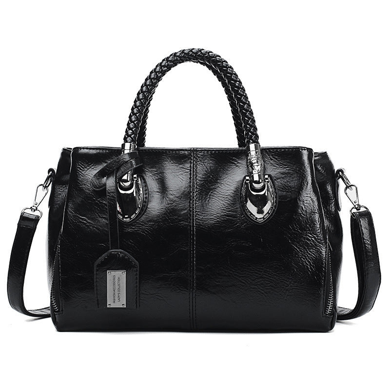 Women’s Vintage Leather Bag – Luxury Oil Wax Shoulder Handbag