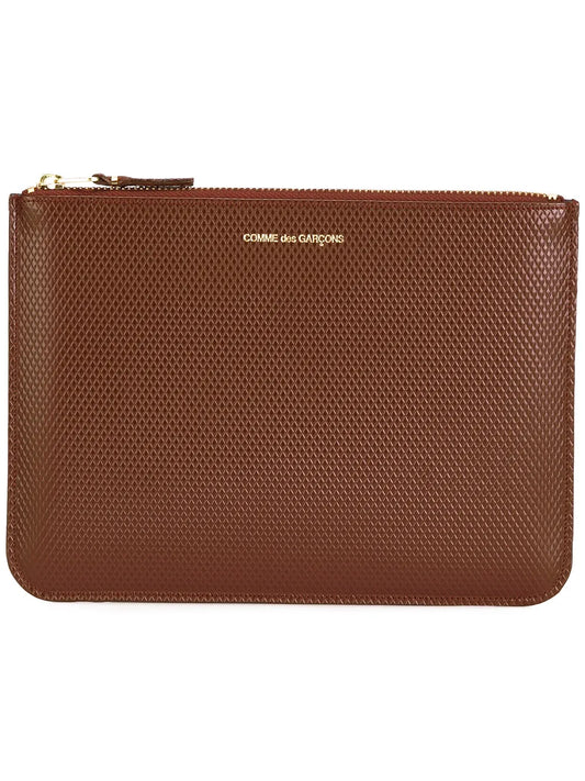 Comme Des Garçons Wallet textured leather clutch