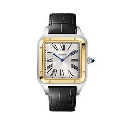 cartier santos-dumont stainless steel & 18k yellow gold men's watch