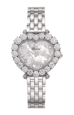 chopard l'heure du diamant 18k white gold & diamonds lady's watch_6