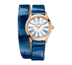 omega de ville mini tr?or 18k moonshine? gold & diamonds lady's watch_1