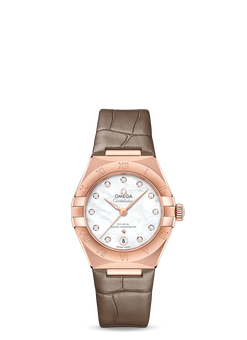 omega constellation co-axial master chronometer sedna? gold & diamond lady?s watch_5