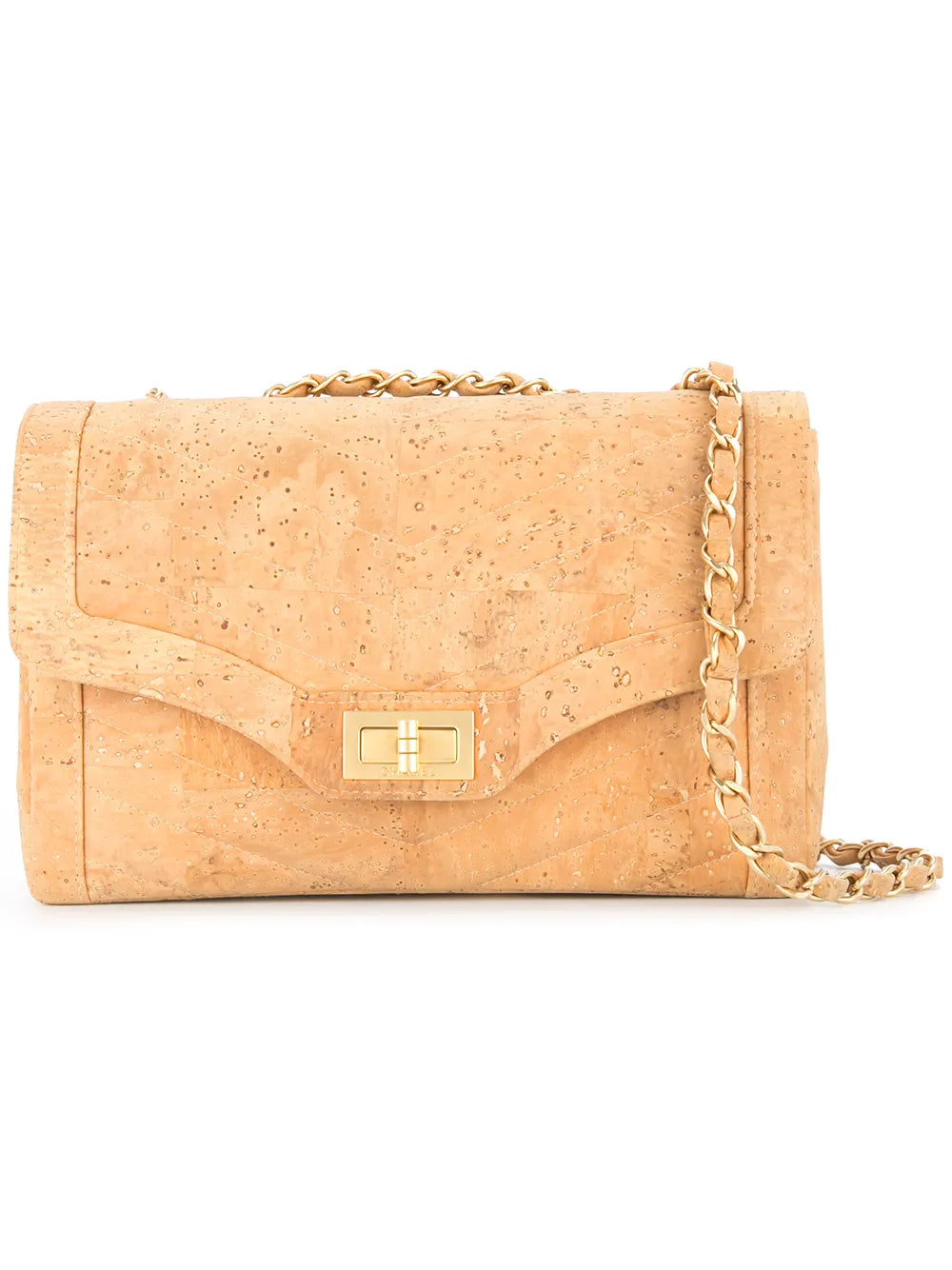 CHANEL quilted CC double chain shoulder bag