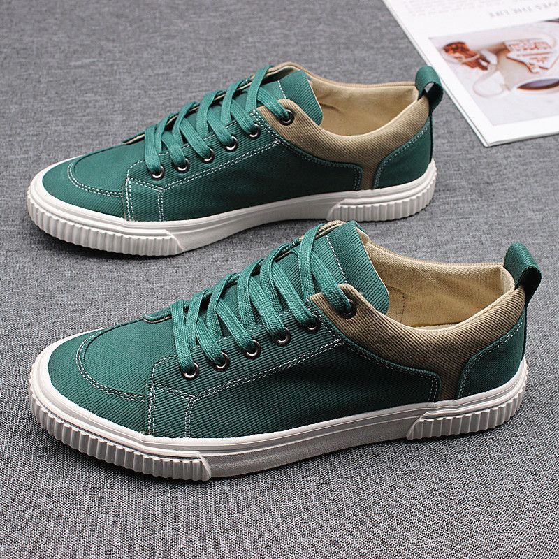 Men’s New Spring Canvas Shoes – Breathable Lace-Up Design