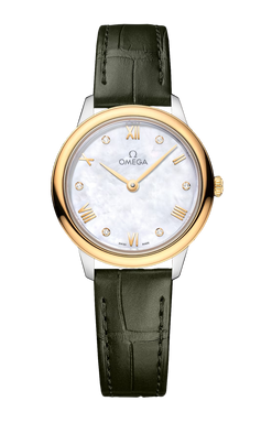 omega de ville prestige stainless steel & 18k yellow gold lady's watch_3