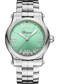 chopard happy sport stainless steel & diamonds lady's watch_3