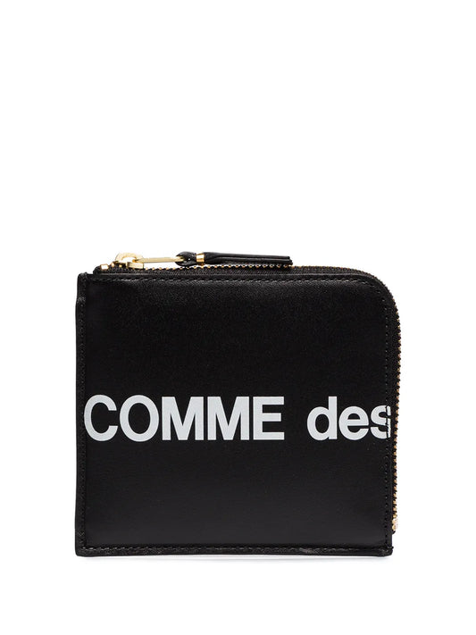 Comme Des Garçons Wallet Huge Logo zip around wallet