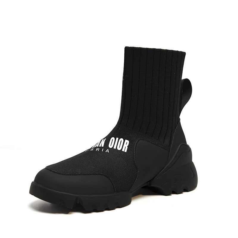 High-top Shoes Women Thick-soled Socks Women's Shoes Casual Sports Shoes Martin Boots