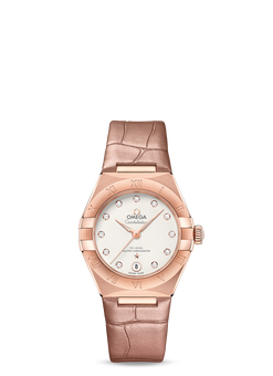 omega constellation co-axial master chronometer sedna? gold & diamond lady?s watch_4