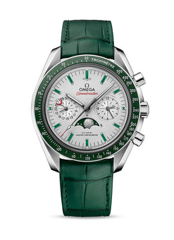 omega speedmaster two counters moonphase platinum & ceramic men's watch