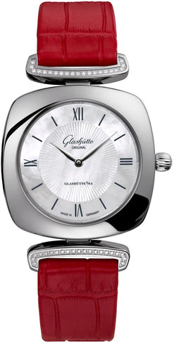 glashutte original lady collection pavonia stainless steel lady's watch