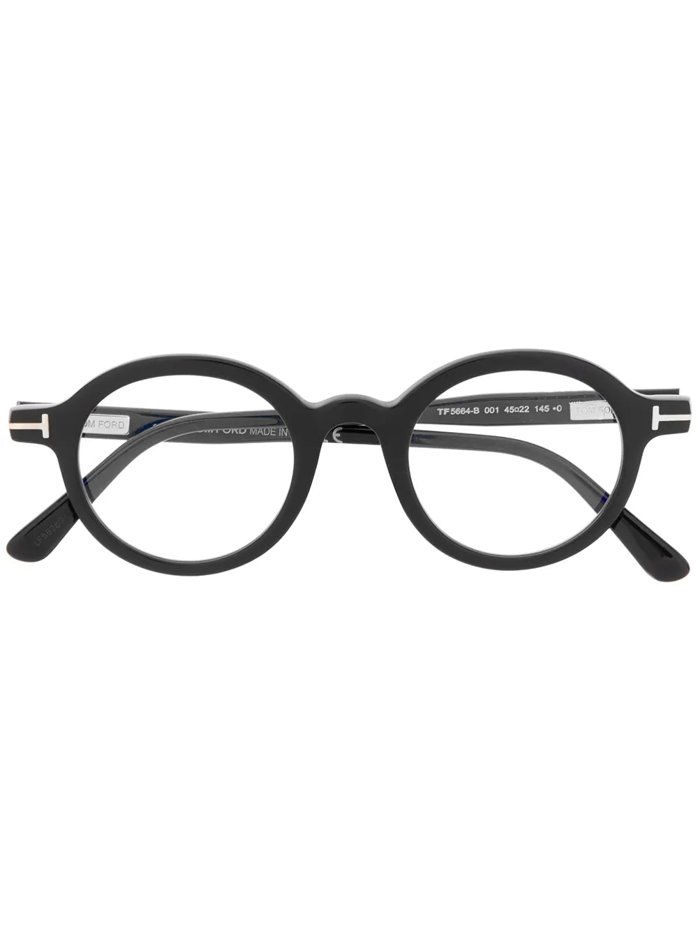 TOM FORD Eyewear polished effect round frame glasses