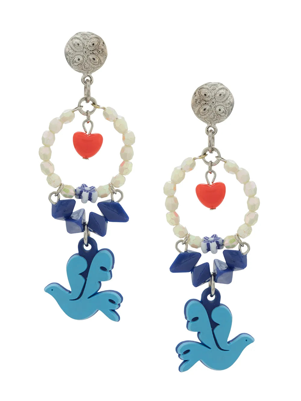 Amir Slama dove of peace earrings
