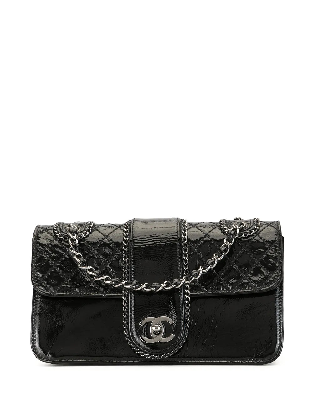 CHANEL 2006 quilted double chain shoulder bag
