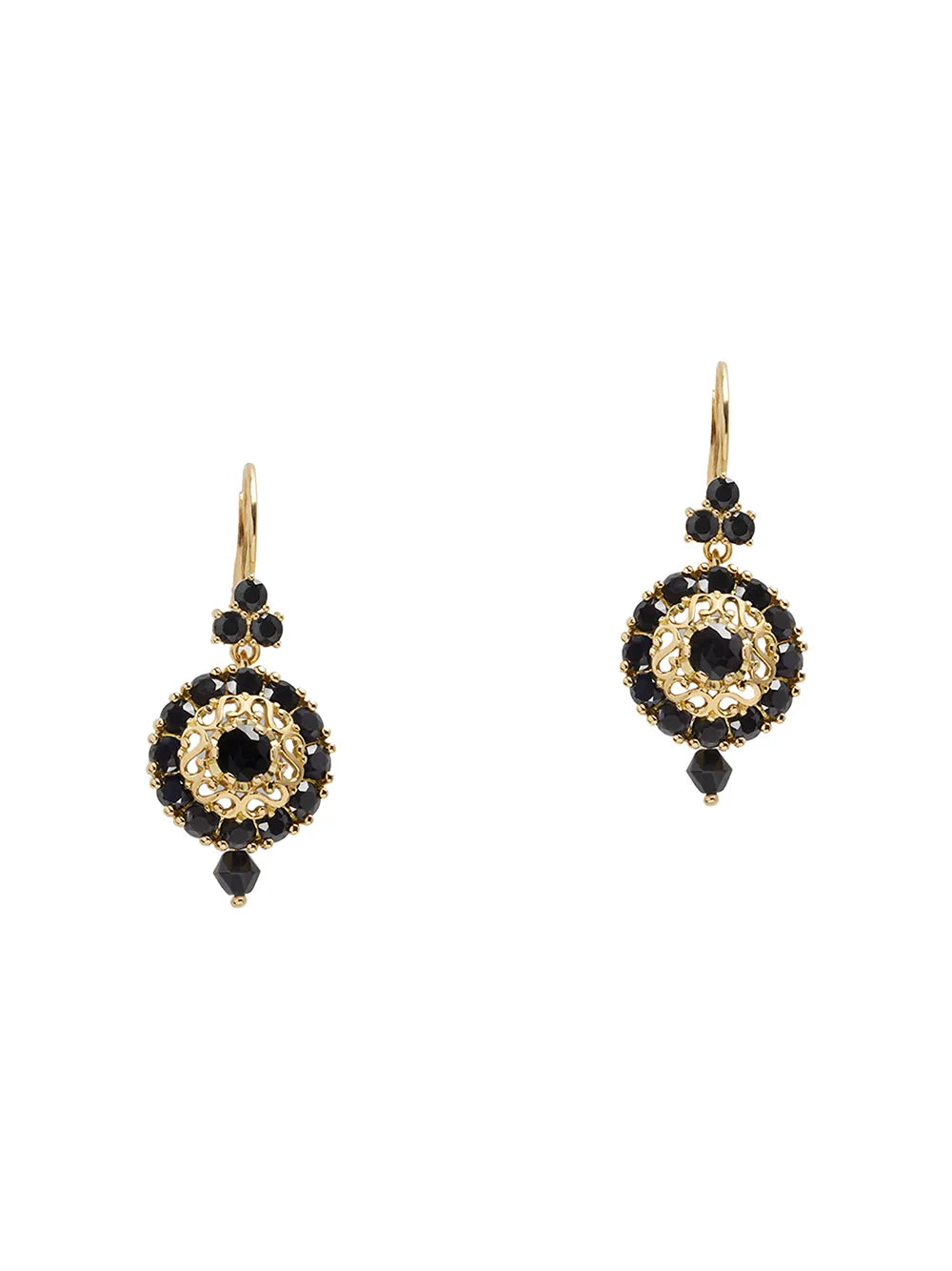 Dolce & Gabbana 18K yellow gold Sicily sapphire earrings