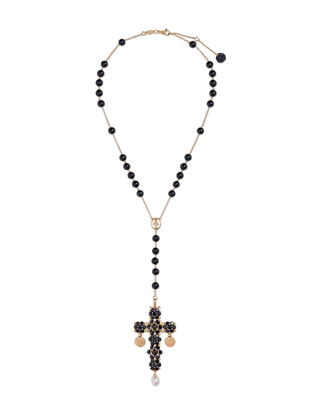 Dolce & Gabbana 18K yellow gold Sicily Rosary sapphire necklace