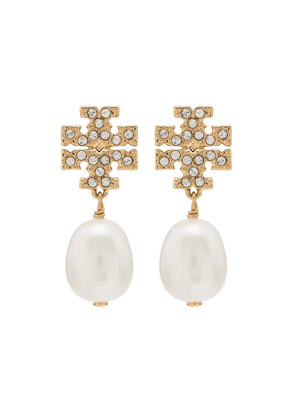 Tory Burch Kira pavé pearl drop earrings
