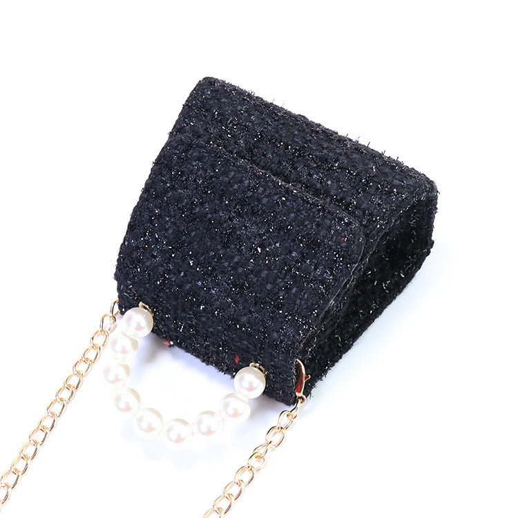 Autumn Winter Pearl Portable Messenger Bag for Women
