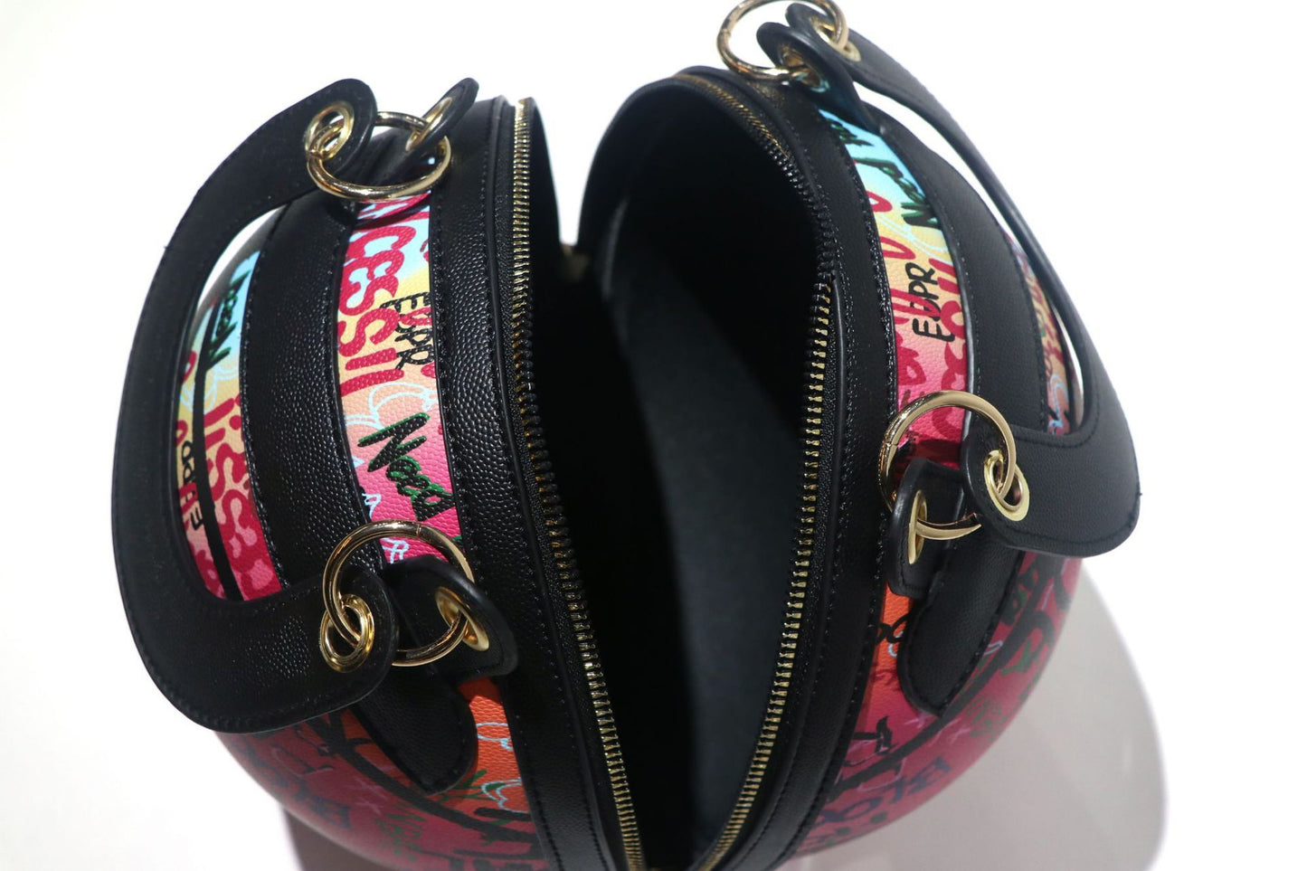 New Round Personalized Graffiti Basketball Chain Bag for Women