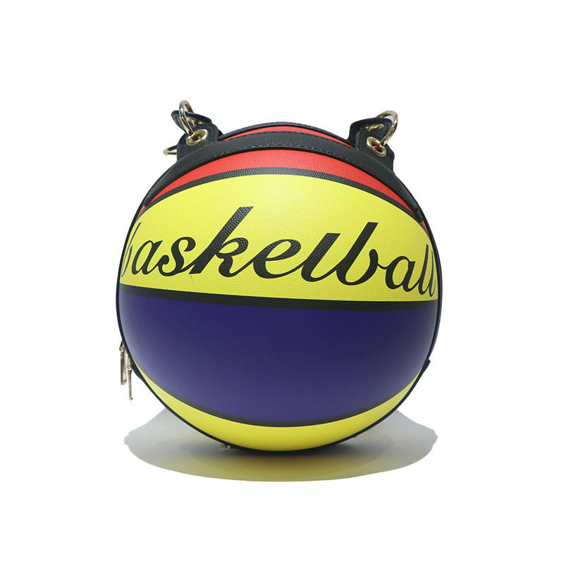 New Round Personalized Graffiti Basketball Chain Bag for Women