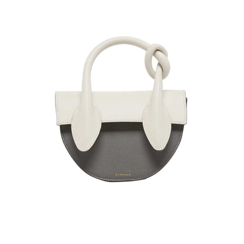 Trendy Color Matching Twisted Rope Knot Shoulder Messenger Bag for Women