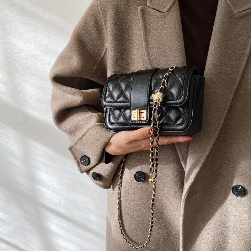 Lingge Small One-Shoulder Armpit Bag – Fashion Handbag for Women