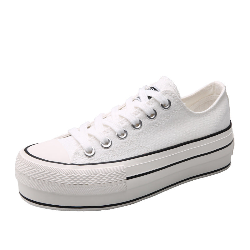 New Student Thick-Soled Increased Canvas Shoes Women