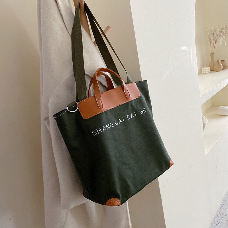 Women's Large Capacity Canvas One-Shoulder Messenger Bag