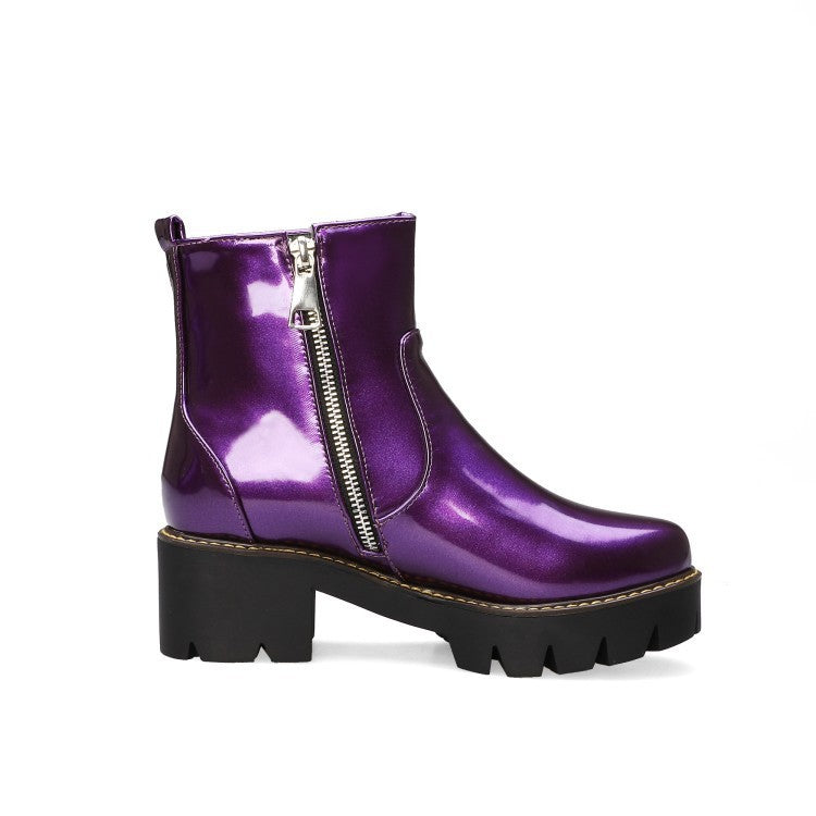 Short stature short boots women Europe and the United States thick bottom fashion women boots autumn winter large size women's shoes