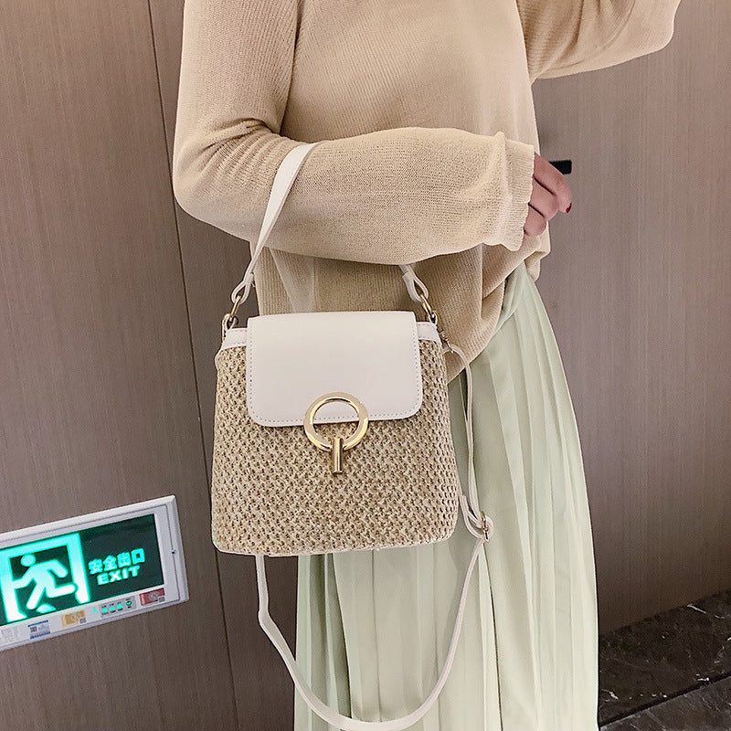 Women’s Hand-Knitted Straw Bag – Fashion Summer Handbag