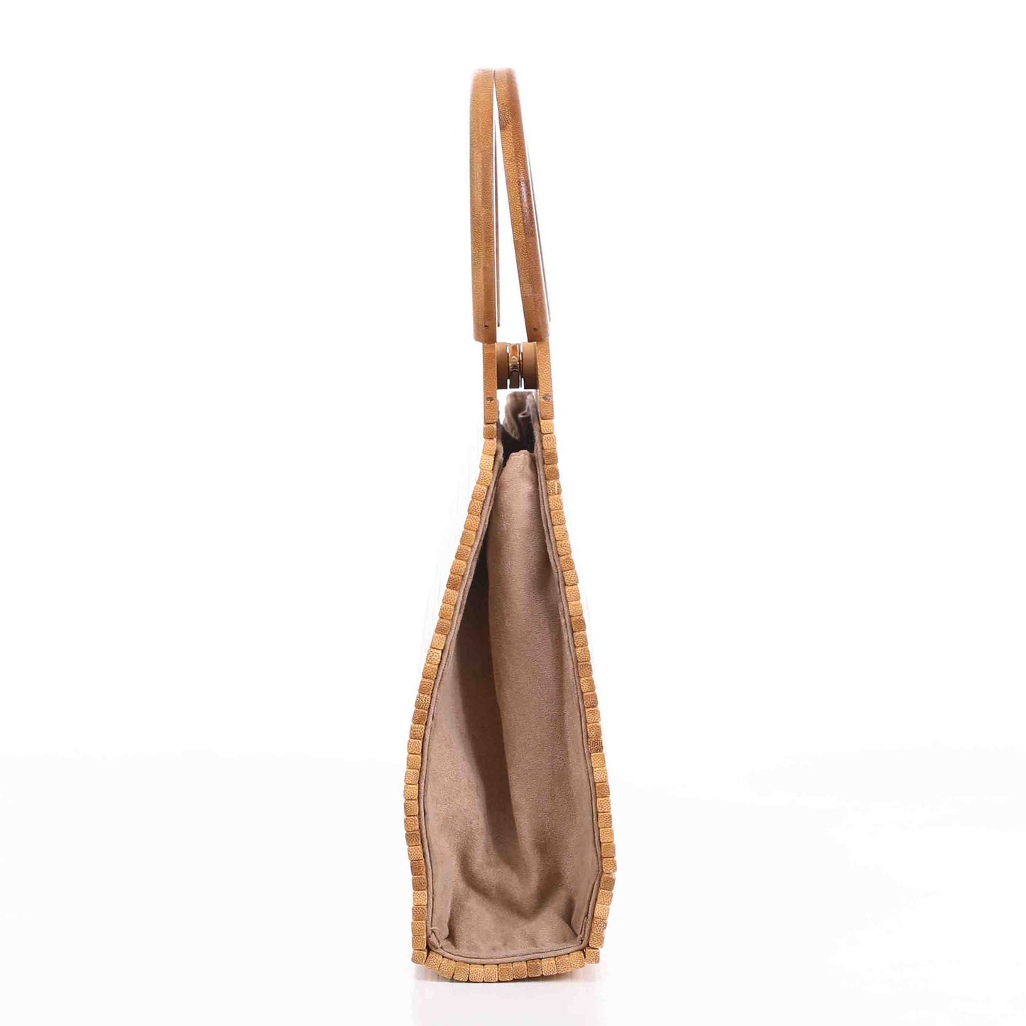 Women’s Bamboo Handbag – Hand-Woven Natural Clutch Bag