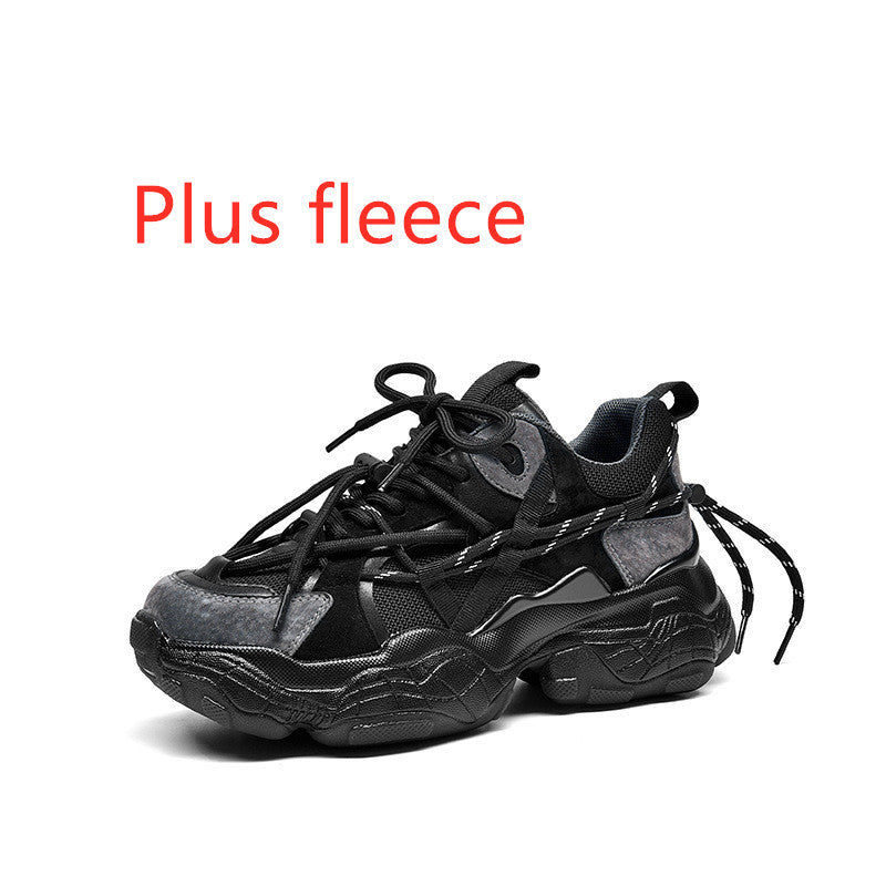 Sports Shoes Women Ins Korean Thick Bottom Trendy Net Red Casual Shoes Single Shoes