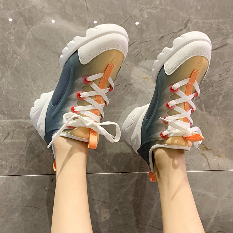 Black Samurai Sneakers Women Korean Style Platform Women's Shoes