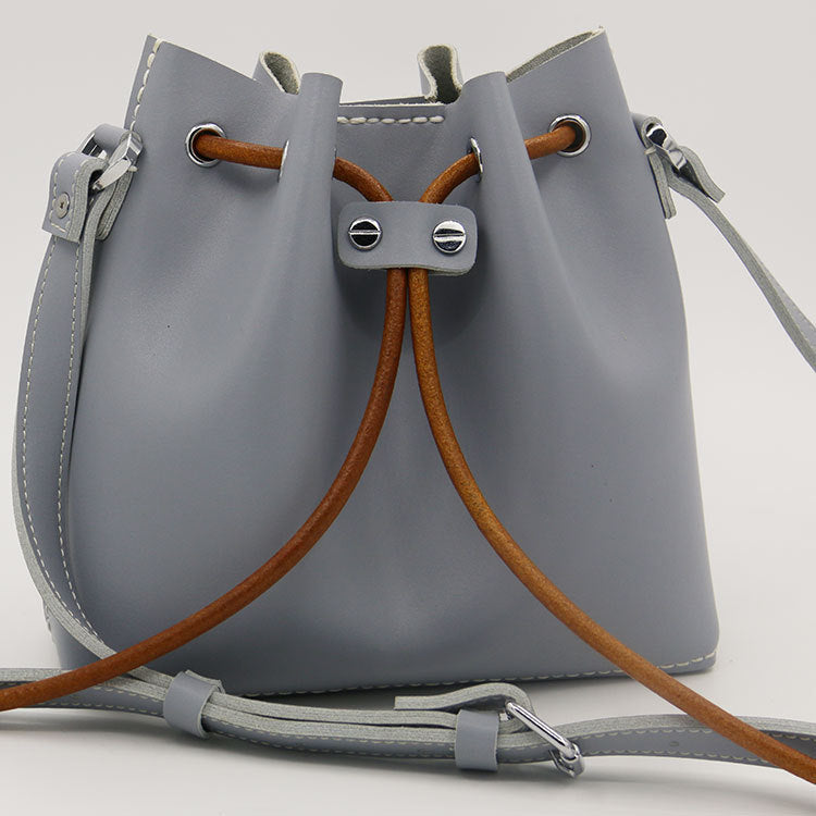 Women’s Leather Bucket Bag – Handmade Hand-Stitched Design