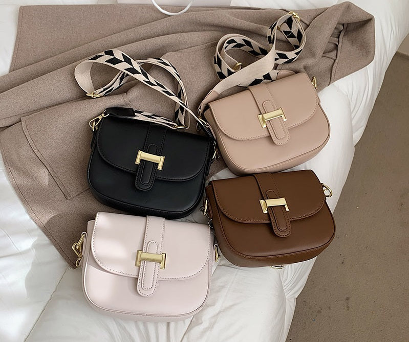 Classic Fashion Saddle Bag | Simple Design Versatile Shoulder Purse