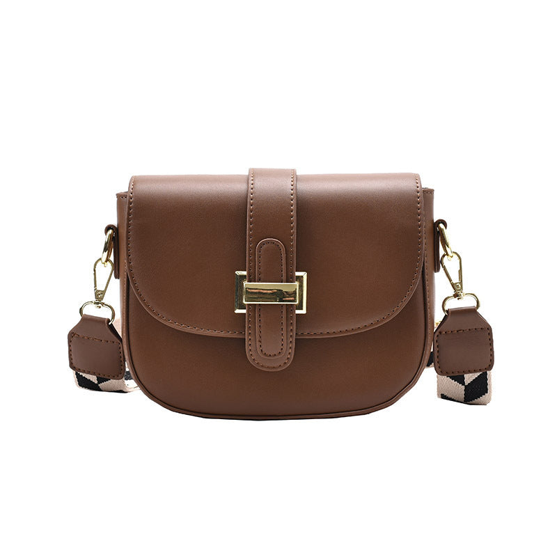 Classic Fashion Saddle Bag | Simple Design Versatile Shoulder Purse