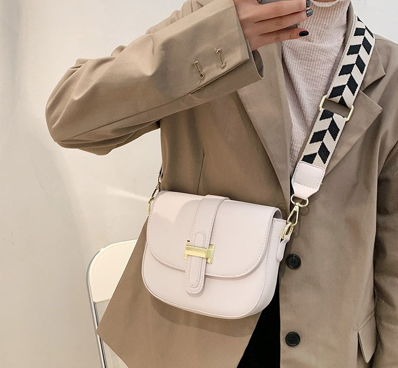 Classic Fashion Saddle Bag | Simple Design Versatile Shoulder Purse