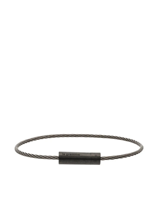 Le Gramme Le 5g brushed ceramic cable bracelet