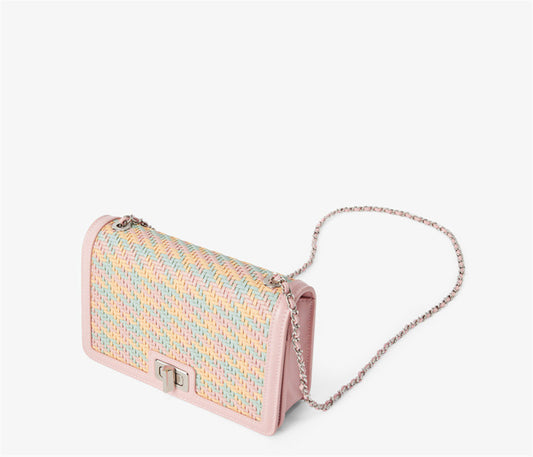 Ladies Stitching Chain Flap Shoulder Bag – Trendy Handbag