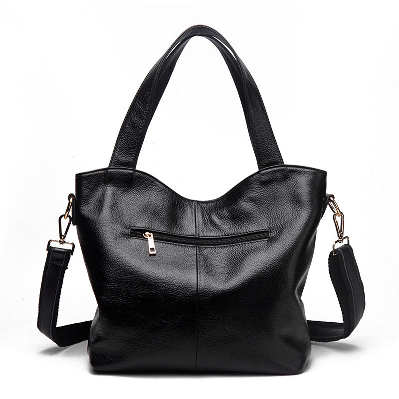Women's Large-Capacity Soft Leather Shoulder Bag – Western Style Messenger Handbag