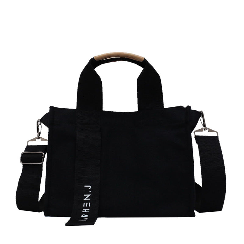 Women’s Leisure Canvas Bag | Literary Art Square Shoulder Messenger Tote