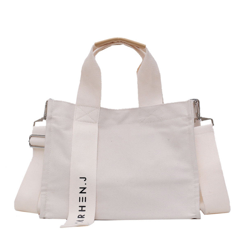 Women’s Leisure Canvas Bag | Literary Art Square Shoulder Messenger Tote