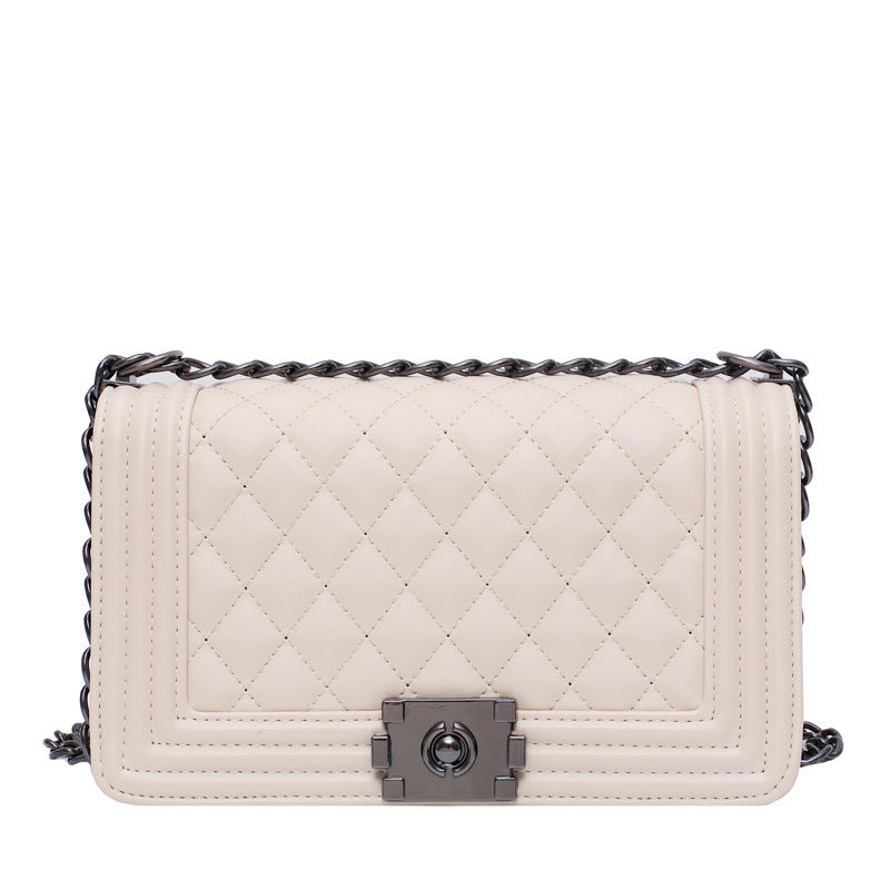 Women's PU Embroidered Thread Small Square Bag – New Style Shoulder & Messenger Bag